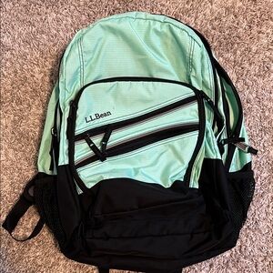 L.L. Bean Men's Backpack in Mint and Black